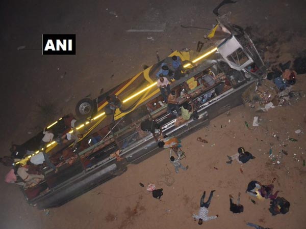 Odisha: Bus carrying 30 falls from bridge in Cuttack Odisha: Bus carrying 30 falls from bridge in Cuttack