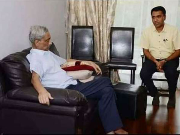 Goa CM Manohar Parrikars photos circulating in social media. Goa CM Manohar Parrikars photos circulating in social media.