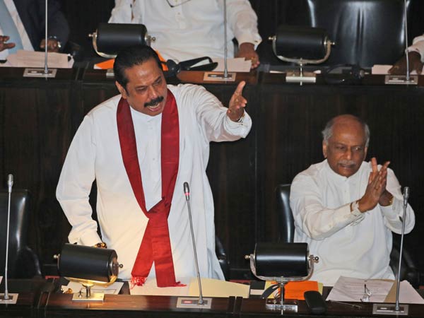Sri Lanka MPs hurl chilli powder, chairs in Parliament commotion Sri Lanka MPs hurl chilli powder, chairs in Parliament commotion