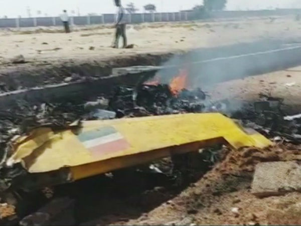 Army training aircraft collapsed in Yadadri district, pilot seriously injured Army training aircraft collapsed in Yadadri district, pilot seriously injured