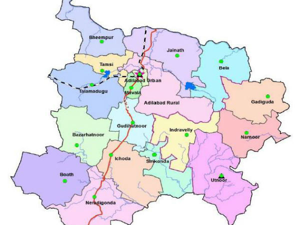 1. అదిలాబాద్ జిల్లా (10 స్థానాలు)