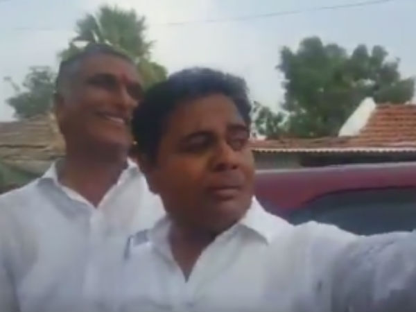 ktr wishes to harish rao that you won with one lakh majority ktr wishes to harish rao that you won with one lakh majority