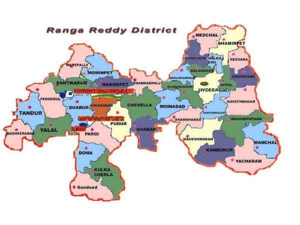 5. రంగారెడ్డి జిల్లా (14 స్థానాలు)