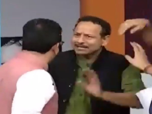 SP, BJP leaders come to blows on live TV debate SP, BJP leaders come to blows on live TV debate