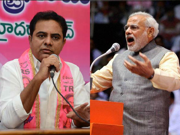 Modi is the prime minster for BJP-ruled states only..? KTR fired on central bjp regarding funds..!! Modi is the prime minster for BJP-ruled states only..? KTR fired on central bjp regarding funds..!!
