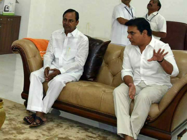 కేసీఆర్తో కేటీఆర్ భేటీ..! కీలక పదవుల పంపకాలపై చర్చ..!!