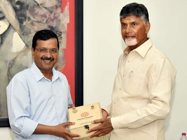 Kejriwal complaint on congress : Babu assured will take care.. Kejriwal complaint on congress : Babu assured will take care..
