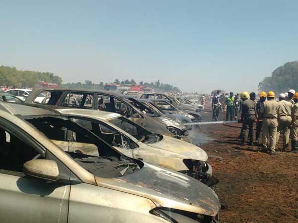 Bengaluru Airshow : How did fire engulf in the parking lot Bengaluru Airshow : How did fire engulf in the parking lot