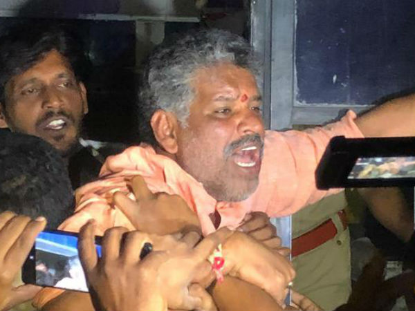 YSRCP MLA Chevireddy Bhaskar Reddy arrested by police YSRCP MLA Chevireddy Bhaskar Reddy arrested by police