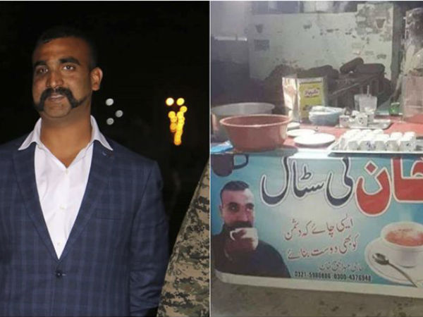 Pakistan tea seller uses IAF pilot Abhinandan Varthamans photo in banner Pakistan tea seller uses IAF pilot Abhinandan Varthamans photo in banner