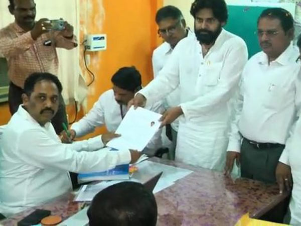 Pawan Kalyan filed nomination form Gajuwaka : He slams Chandra babu and Jagan in his campaign Pawan Kalyan filed nomination form Gajuwaka : He slams Chandra babu and Jagan in his campaign