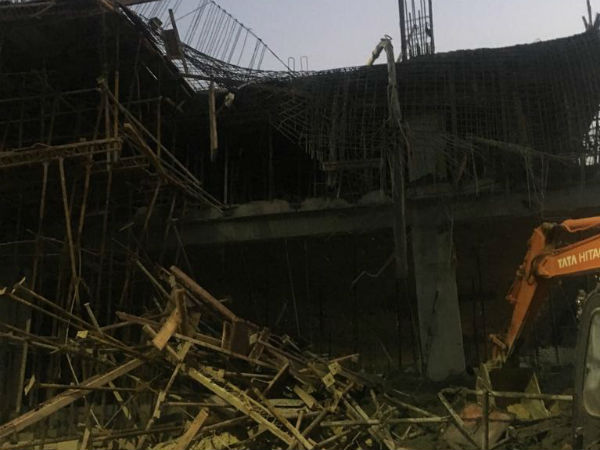 Two killed as an under-construction building collapses in Bengaluru. Two killed as an under-construction building collapses in Bengaluru.