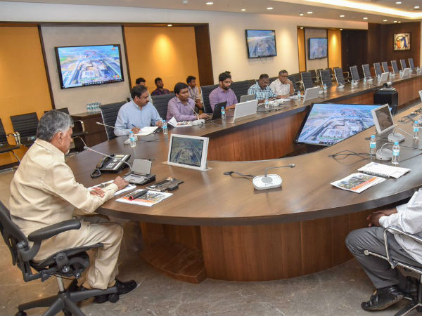 AP CM Chandrababu conducted another official review meeting, EC angry AP CM Chandrababu conducted another official review meeting, EC angry