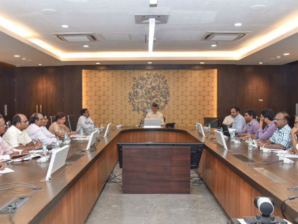 AP CM Chandrababu conducted another official review meeting, EC angry AP CM Chandrababu conducted another official review meeting, EC angry