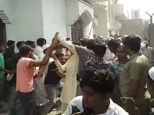 congress activists Fight over biryani in Muzaffarnagar congress activists Fight over biryani in Muzaffarnagar