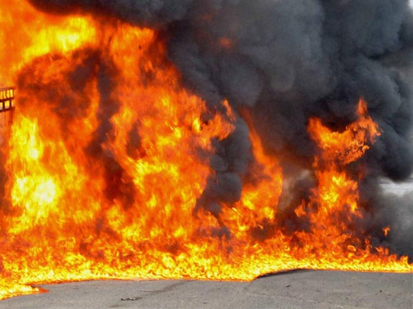 Fire accident happened in chittoor collectorate Fire accident happened in chittoor collectorate