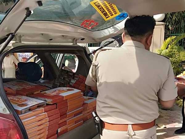 Namo food packets distributed at polling stations in Gautam Buddh Nagar Namo food packets distributed at polling stations in Gautam Buddh Nagar