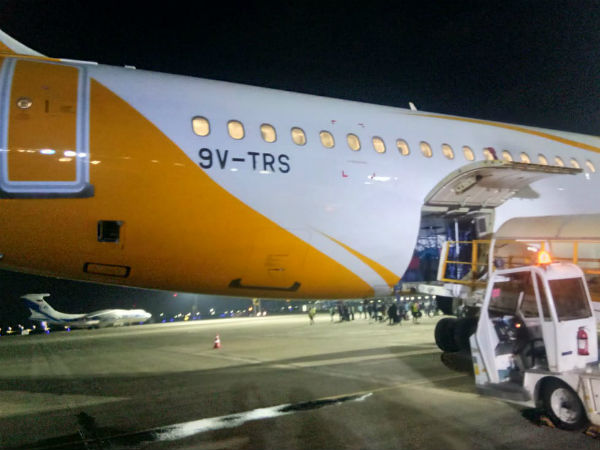 Singapore-bound flight makes emergency landing at Chennai airport after spark in engine Singapore-bound flight makes emergency landing at Chennai airport after spark in engine