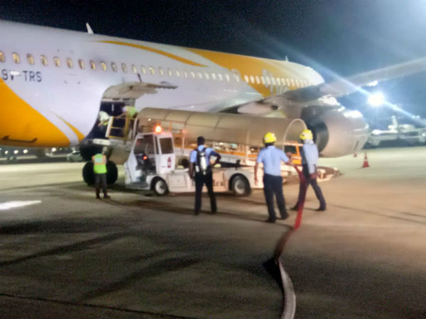 Singapore-bound flight makes emergency landing at Chennai airport after spark in engine Singapore-bound flight makes emergency landing at Chennai airport after spark in engine