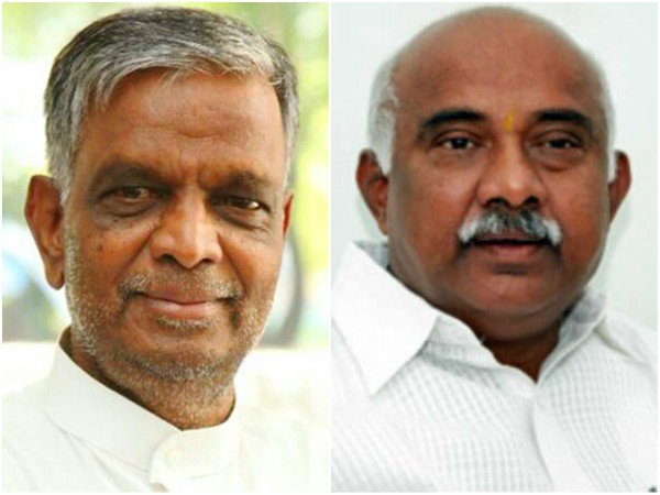 Karnataka JDS president H Vishwanath met BJP leader Srinivasa Prasad in Mysuru Karnataka JDS president H Vishwanath met BJP leader Srinivasa Prasad in Mysuru
