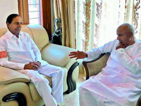 Deve Gouda shock to KCR fedaral front .. He said it is clear that the journey is with Congress Deve Gouda shock to KCR fedaral front .. He said it is clear that the journey is with Congress