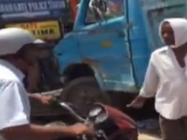 A lorry runs without a driver A lorry runs without a driver