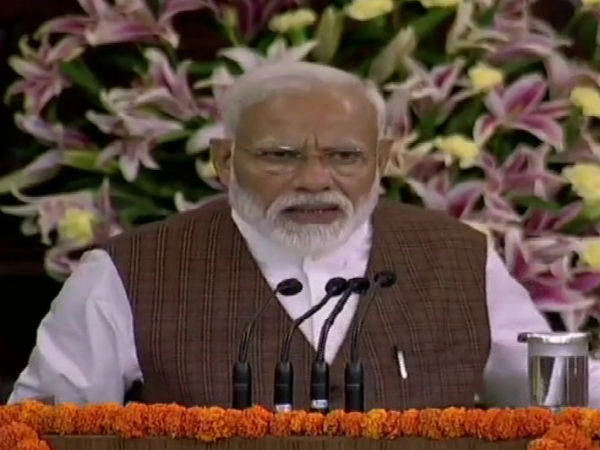modi elect nda leader, he bow the constitution modi elect nda leader, he bow the constitution