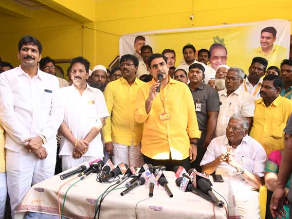 Nara Lokesh participate in NTRs Birth day celebrations at Mangalagiri Nara Lokesh participate in NTRs Birth day celebrations at Mangalagiri