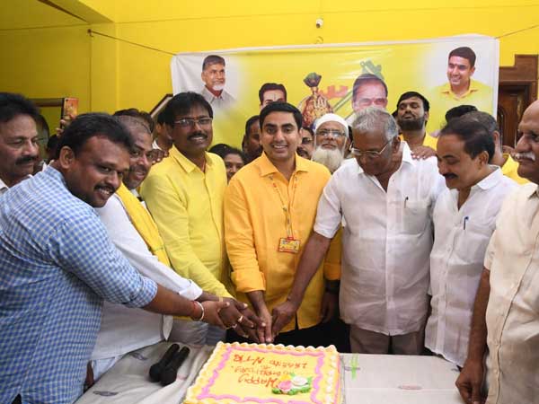 Nara Lokesh participate in NTRs Birth day celebrations at Mangalagiri Nara Lokesh participate in NTRs Birth day celebrations at Mangalagiri