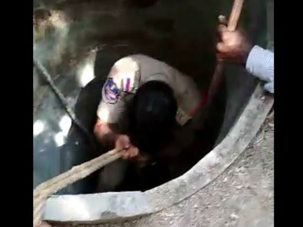 Salute Police .. CI protected both lives from the well who were caught up Salute Police .. CI protected both lives from the well who were caught up
