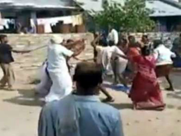 tdp, ycp workers fight at gurajala for water tdp, ycp workers fight at gurajala for water