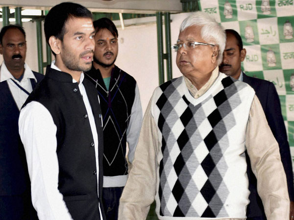 Tej Pratap tweets Miss you papa, after not given chance to speak at Rahuls rally Tej Pratap tweets Miss you papa, after not given chance to speak at Rahuls rally