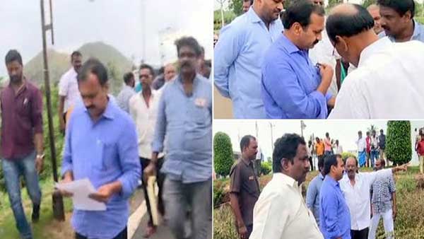 భూములను పరీశీలించిన ఎమ్మెల్యే ఆళ్ల రామక్రిష్ణా రెడ్డి