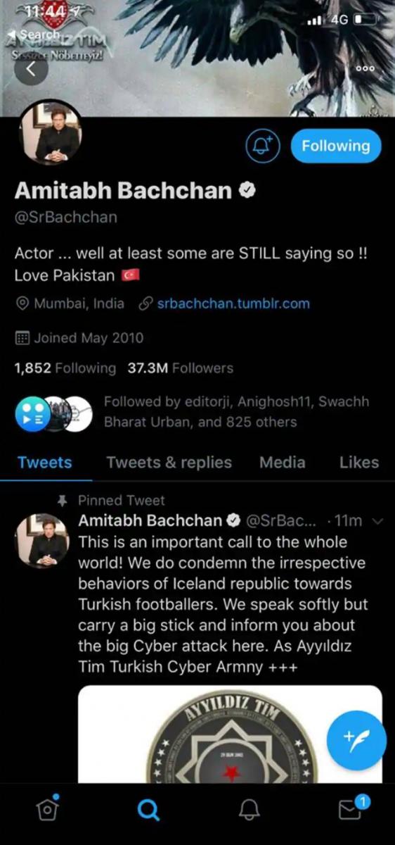 Amitabh Bachchans Twitter Account Hacked, Profile Picture Changed to Pakistan PM Imran Khans Amitabh Bachchans Twitter Account Hacked, Profile Picture Changed to Pakistan PM Imran Khans