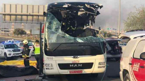 Eight Indians, returning from Oman after Eid hoildays, among 17 killed in Dubai bus accident Eight Indians, returning from Oman after Eid hoildays, among 17 killed in Dubai bus accident