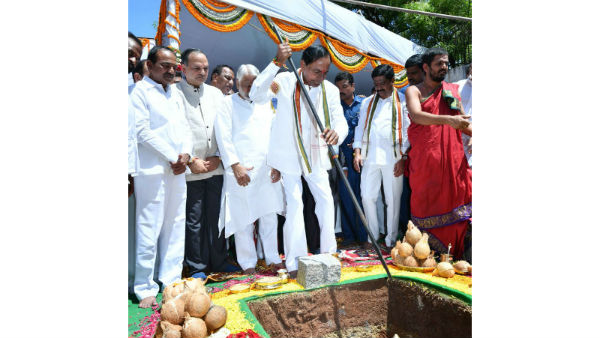 సచివాలయానికి శంకుస్థాపన.. 400 కోట్లతో నిర్మాణం
