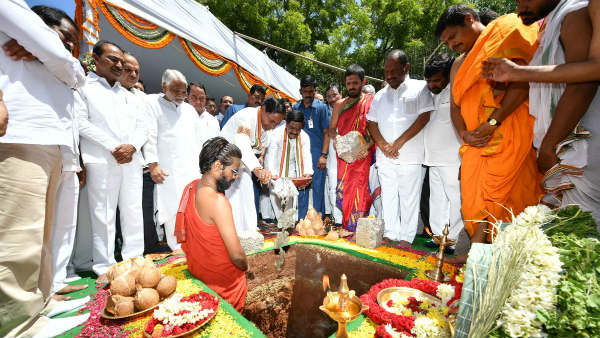 అసెంబ్లీ భవనానికి భూమిపూజ.. 100 కోట్లతో నిర్మాణం