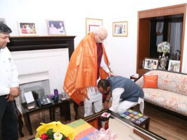 Union Minister for States Kishan Reddy met BJP Senior Advani Union Minister for States Kishan Reddy met BJP Senior Advani