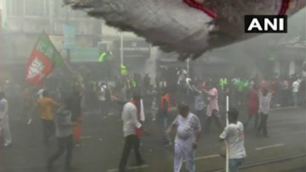 JP protests workers killings, teargas, water cannons bring Kolkata to a standstillJP protests workers killings, teargas, water cannons bring Kolkata to a standstill JP protests workers killings, teargas, water cannons bring Kolkata to a standstillJP protests workers killings, teargas, water cannons bring Kolkata to a standstill