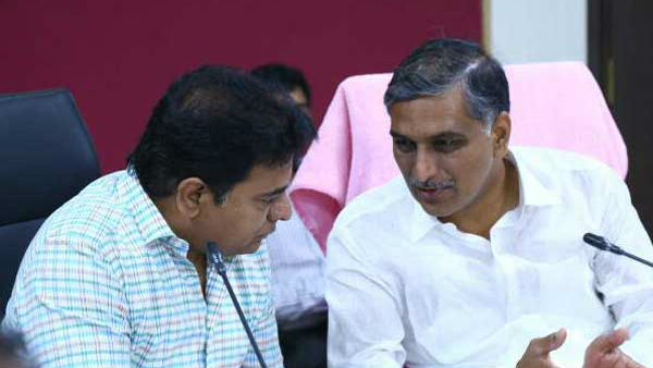 భూమి పూజ వేళ కేటీఆర్ , హరీష్ రావుల మధ్య ఆసక్తికర సంభాషణ