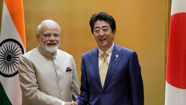 PM Modi discusses bullet train, Varanasi with Japan PM Modi discusses bullet train, Varanasi with Japan
