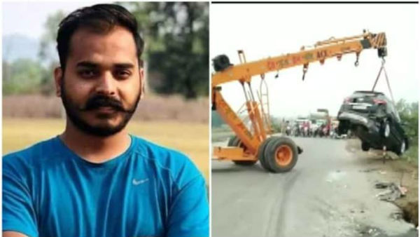 Uttarakhand Minister Arvind Pandeys son Ankur Pandey died in a car crash Uttarakhand Minister Arvind Pandeys son Ankur Pandey died in a car crash