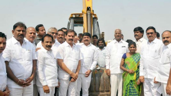 నల్గొండ జిల్లాలో కూడా శంకుస్థాపన అడ్డుకుంటామని ఆందోళన చేసిన భూ నిర్వాసితులు