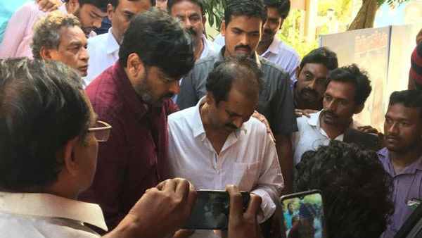 మంత్రి కన్నబాబుకు చిరంజీవి ఓదార్పు..