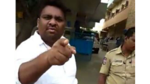 పోలీసులపై లీడర్ జులుం..!