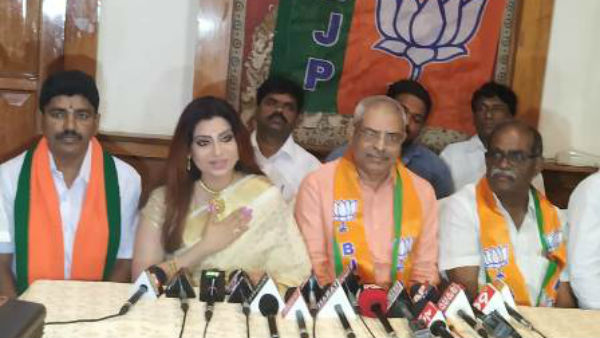 Actress Priya Raman joins in BJP AP at Tirupati Actress Priya Raman joins in BJP AP at Tirupati