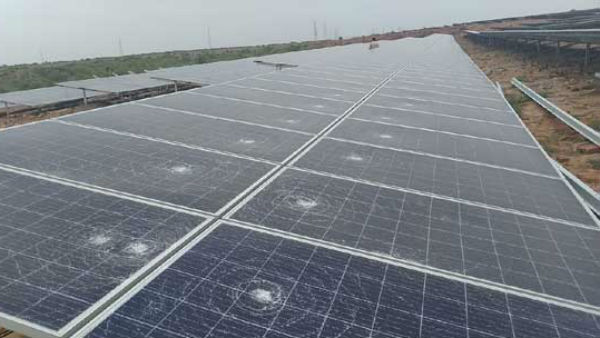 Unknown Persons attacked on solar power plant in kadapa district Unknown Persons attacked on solar power plant in kadapa district