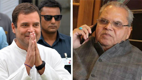 సత్యపాల్ మాలిక్ ,రాహుల్ మధ్య మాటల యుద్దం,