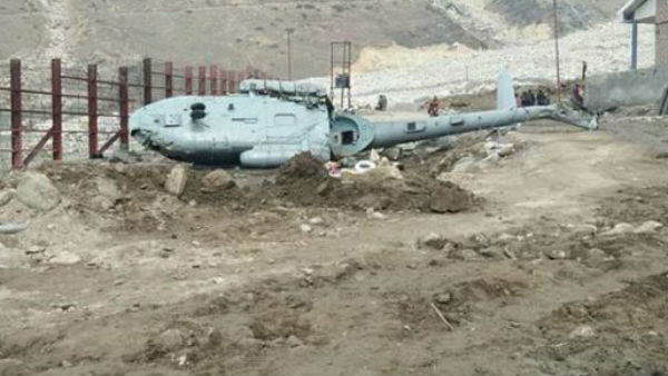 Chopper carrying flood relief material crashes,All three killed Chopper carrying flood relief material crashes,All three killed