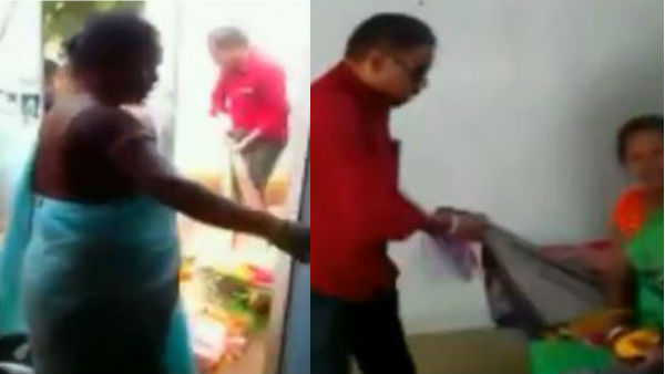 Chhattisgarh govt hostel superintendent Husband Dragging A Woman Chhattisgarh govt hostel superintendent Husband Dragging A Woman
